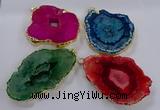 NGP3839 50*65mm - 60*70mm freeform druzy agate pendants