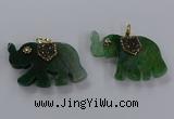 NGP3865 30*45mm - 35*50mm elephant agate pendants wholesale