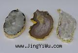 NGP3922 35*50mm - 45*65mm freeform druzy agate pendants wholesale