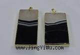 NGP3929 40*60mm - 35*70mm rectangle druzy agate pendants