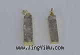 NGP3940 10*35mm - 12*30mm rectangle druzy agate pendants wholesale