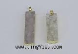 NGP3942 12*50mm - 15*45mm rectangle druzy agate pendants wholesale