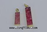 NGP3945 10*25mm - 12*45mm rectangle druzy agate pendants wholesale