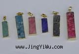 NGP3950 10*25mm - 12*45mm rectangle druzy agate pendants wholesale
