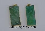 NGP3957 20*50mm - 25*45mm rectangle druzy agate gemstone pendants