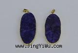 NGP3964 22*45mm - 25*50mm oval druzy agate pendants wholesale