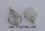 NGP4040 22*30mm - 25*35mm nuggets druzy quartz gemstone pendants