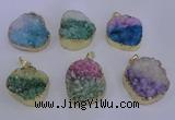 NGP4045 20*30mm - 30*40mm freeform druzy agate pendants
