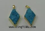 NGP4077 25*35mm - 28*40mm diamond druzy quartz pendants
