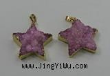 NGP4093 30*32mm - 32*35mm star druzy quartz pendants wholesale
