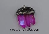 NGP4335 22*30mm - 25*35mm sticks white crystal pendants