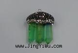 NGP4337 22*30mm - 25*35mm sticks white crystal pendants