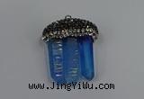 NGP4338 22*30mm - 25*35mm sticks white crystal pendants