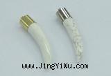 NGP4502 9*50mm - 9*55mm horn white turquoise pendants wholesale