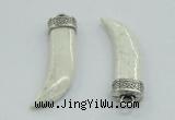 NGP4510 12*50mm - 12*55mm horn white turquoise pendants wholesale