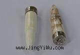 NGP4544 15*62mm bullet-shaped white howlite turquoise pendants