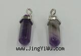 NGP5004 8*30mm sticks amethyst gemstone pendants wholesale