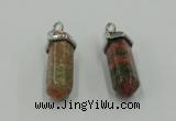 NGP5014 8*30mm sticks unakite gemstone pendants wholesale