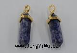 NGP5043 8*30mm sticks sodalite gemstone pendants wholesale