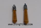 NGP5424 10*65mm sticks brown goldstone pendants wholesale