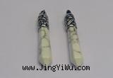 NGP5426 10*65mm sticks white turquoise pendants wholesale