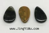 NGP5510 30*50mm flat teardrop ocean agate pendants wholesale