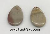 NGP5520 35*50mm flat teardrop ocean jasper pendants wholesale