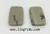 NGP5526 30*50mm - 35*55mm rectangle jasper pendants wholesale