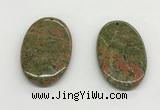 NGP5532 35*55mm oval unakite gemstone pendants wholesale