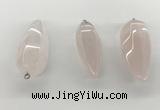 NGP5541 14*40mm - 23*58mm teardrop rose quartz pendants