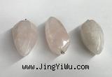 NGP5566 18*40mm - 23*58mm teardrop rose quartz pendants