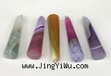 NGP5721 14*55mm cone agate gemstone pendants wholesale