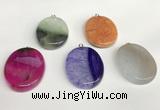 NGP5730 30*40mm oval agate gemstone pendants wholesale