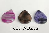 NGP5732 30*40mm flat teardrop agate pendants wholesale