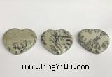 NGP5760 35*35mm heart jasper gemstone pendants wholesale