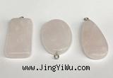 NGP5763 20*40mm - 25*35mm freefrom rose quartz pendants