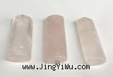 NGP5769 18*55mm - 20*58mm flat tube rose quartz pendants wholesale