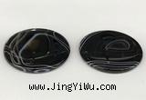 NGP5801 48mm - 53mm flat round agate pendants wholesale