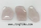 NGP5848 35*50mm - 50*70mm faceted freeform rose quartz slab pendants