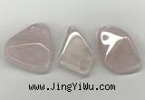 NGP5849 28*45mm - 40*55mm freeform rose quartz slab pendants