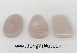 NGP5851 35*55mm freeform rose quartz pendants wholesale