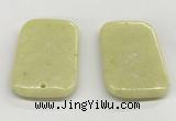 NGP5864 35*55mm rectangle lemon jade pendants wholesale