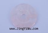 NGP601 5pcs 5*35mm rose quartz gemstone donut pendants wholesale