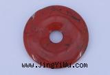 NGP606 5pcs 5*40mm red jasper gemstone donut pendants wholesale
