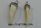 NGP6083 12*60mm – 18*65mm horn wolf tooth pendants wholesale