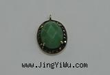 NGP6099 20*25mm - 22*30mm oval green aventurine pendants wholesle