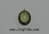 NGP6100 20*25mm - 22*30mm oval lemon quartz pendants wholesle