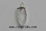 NGP6110 12*35mm - 15*40mm arrowhead white crystal pendants