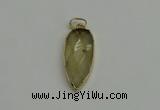 NGP6118 12*35mm - 15*40mm arrowhead lemon quartz pendants