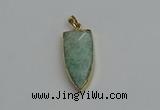 NGP6122 12*35mm - 15*40mm arrowhead amazonite pendants